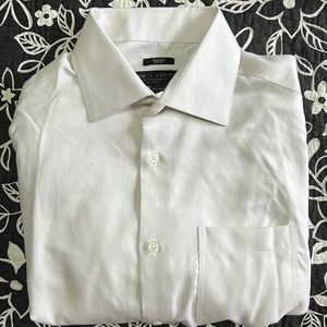 (310)NWOT Mens long sleeve dress shirt by Pronto Uomo. Size 15 1/2-34/35. Ivory